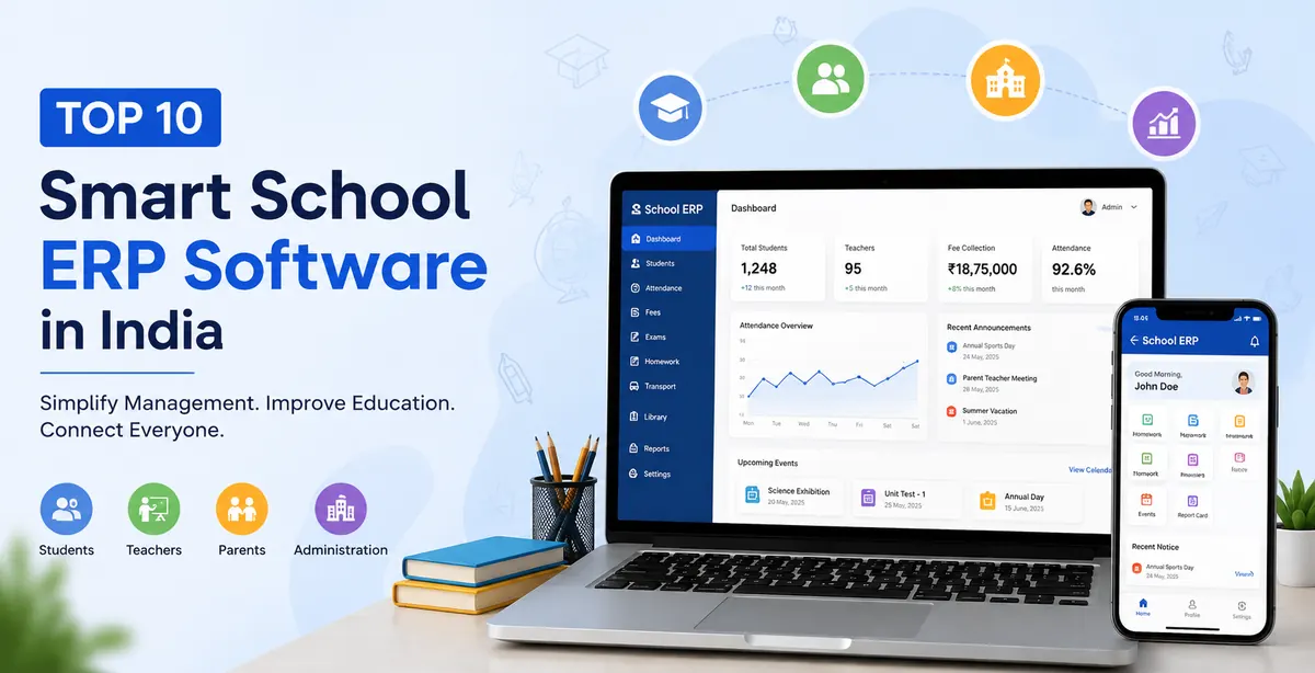 Top 10 Smart School ERP Software in India.